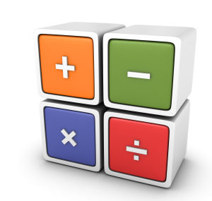 maths symbols - plus, minus, multiply and divide